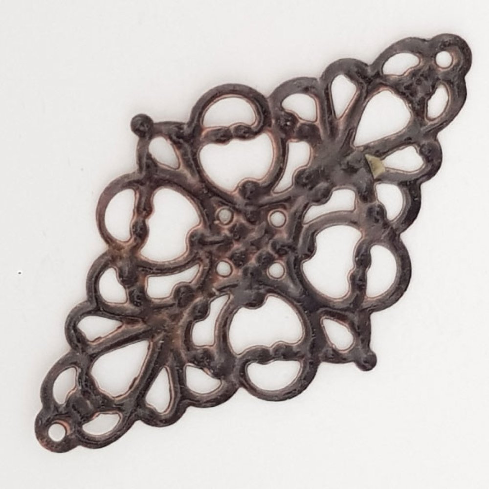 Pendente flor em metal N°096 Gravação em cobre
