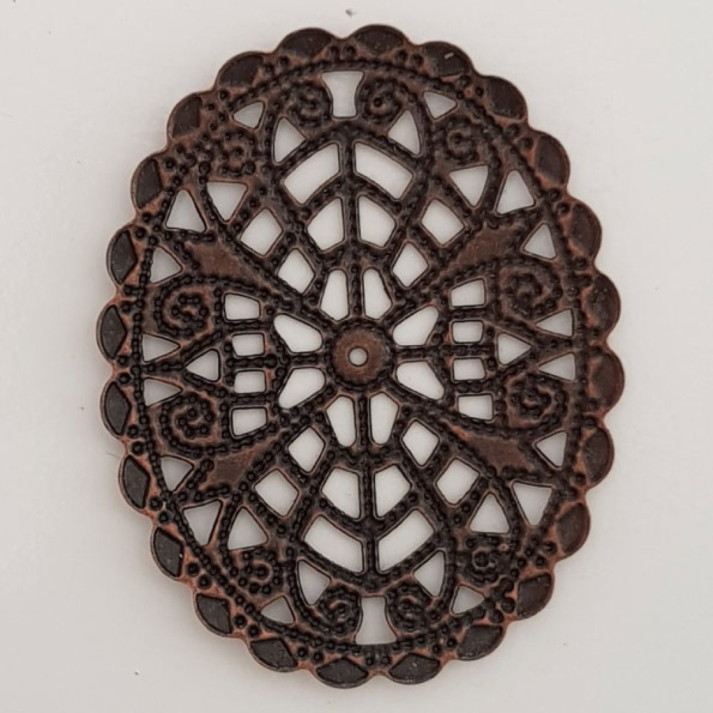 Pendente Flor em Metal N°103 Gravação em Cobre