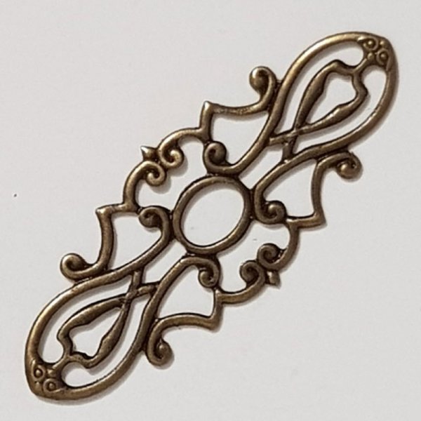 Pendente de flor em metal N&deg;105 x 10 pe&ccedil;as