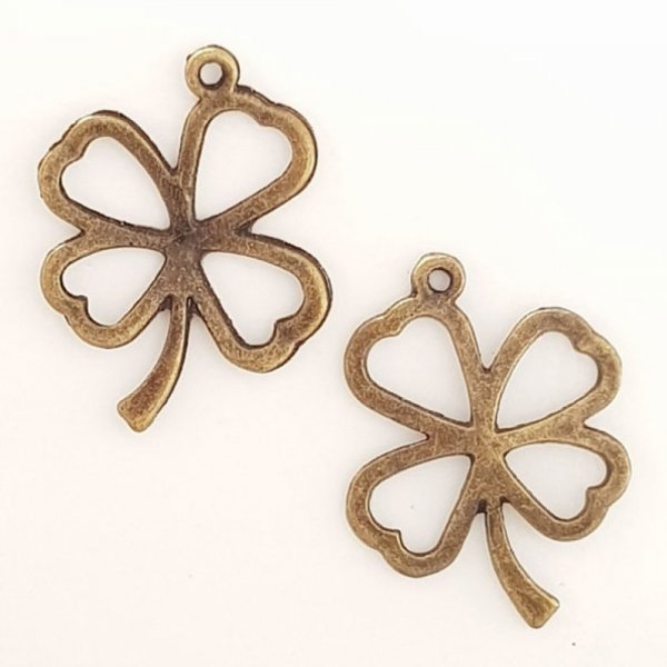Pendente Flor em Metal N&deg;117 Bronze