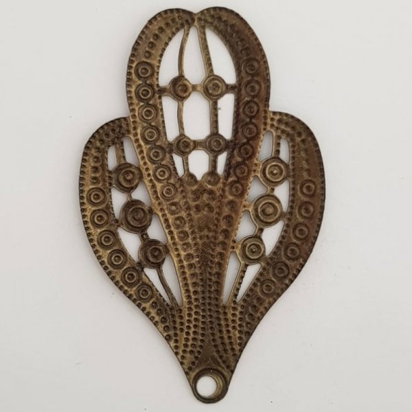 Pendente Flor em Metal N&deg;118 Bronze