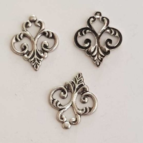 Breloque Fleur M&eacute;tal N&deg;156 Argent