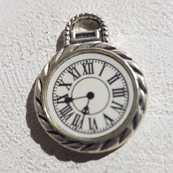 Breloque M&eacute;canisme Horloge N&deg;12 Argent