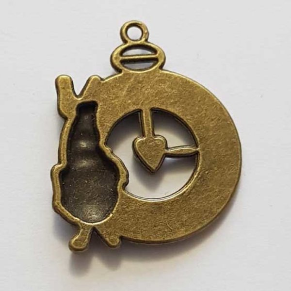 Breloque M&eacute;canisme Horloge N&deg;23 Bronze