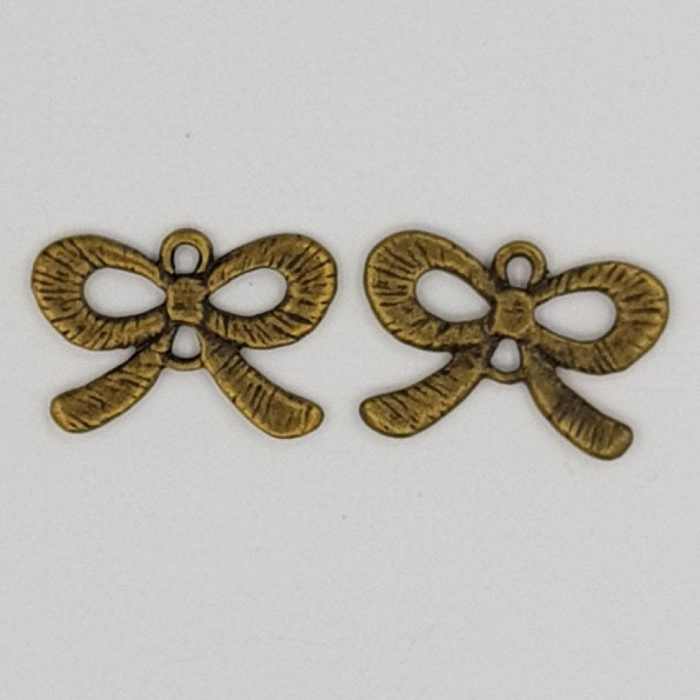 Pendente gravata borboleta N°23 Pendente fita de metal bronze