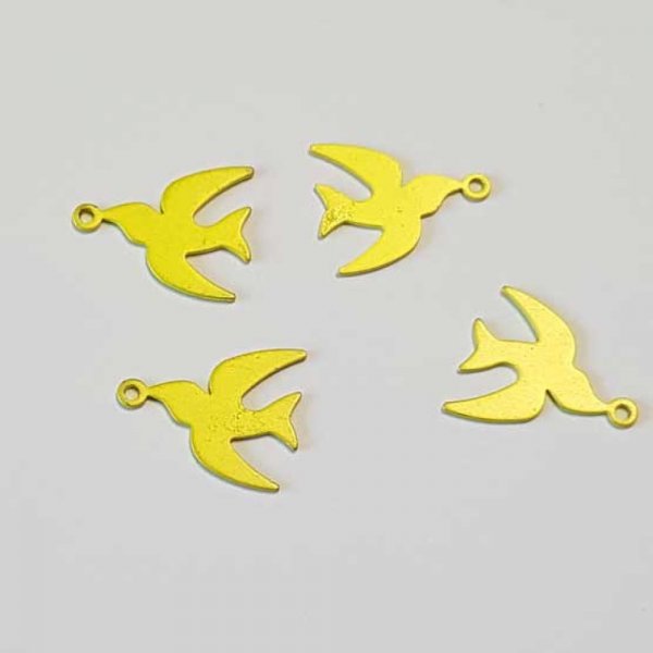 Breloque Oiseaux N&deg;04 Jaune