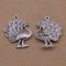 Pendente Peacock em metal prateado-01 Pingente Peacock 