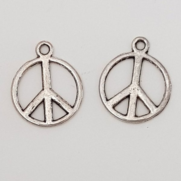 Charm Paz e Amor N&deg;04 Prata x 10 pe&ccedil;as
