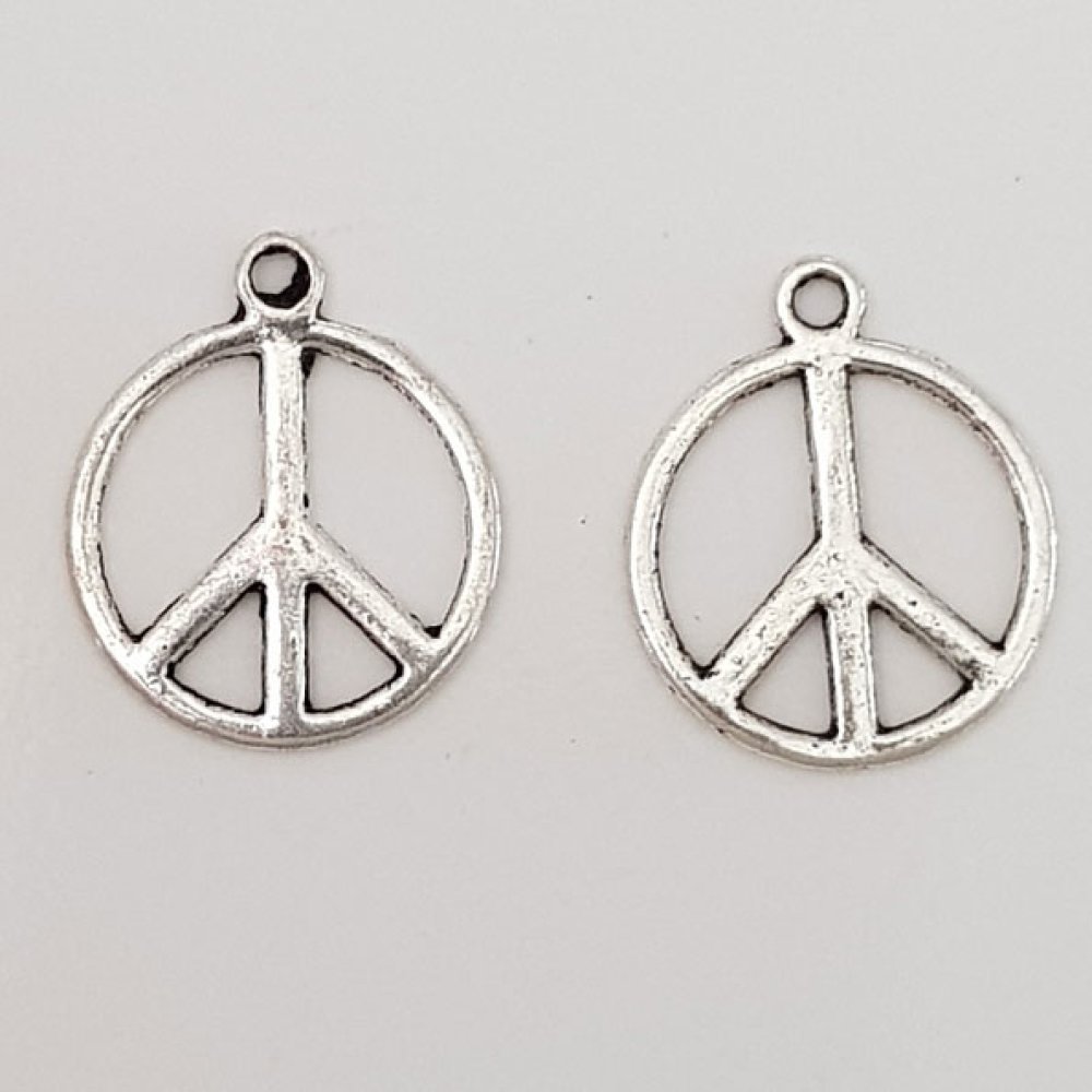 Pendente Peace &amp; Love N°05 Prateado 