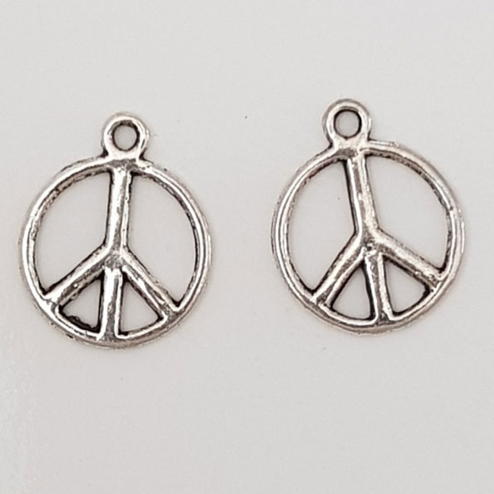 Pendente Peace &amp; Love N°07 Prateado