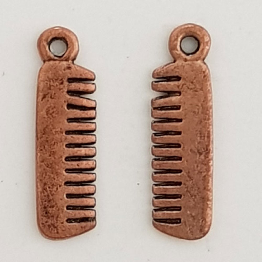 Pente para o cabelo com charme de cobre