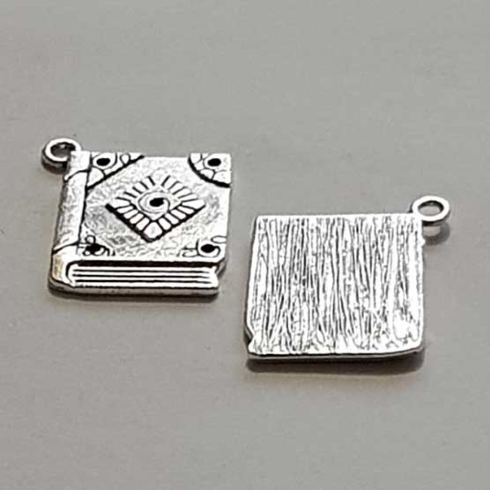 Pendente livro Padrão de diamante no centro N°03