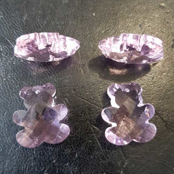 Pendente urso em vidro facetado N&deg;01-01