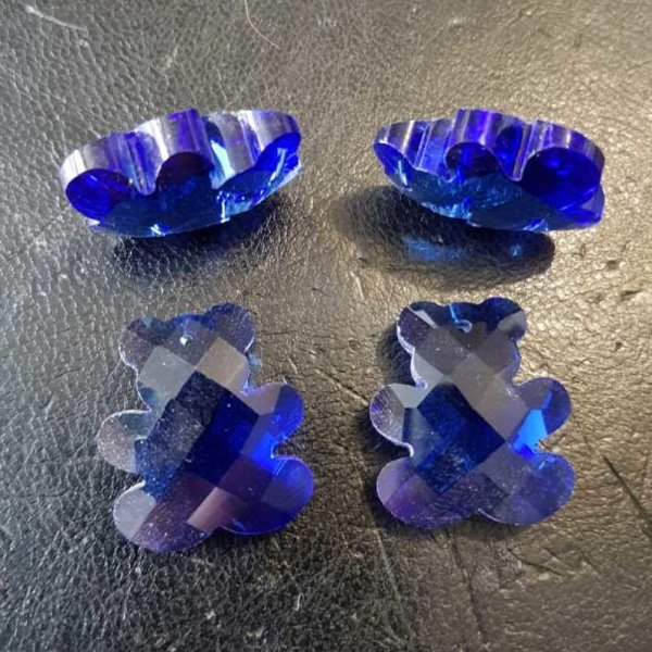 Pendente urso em vidro facetado N&deg;01-02