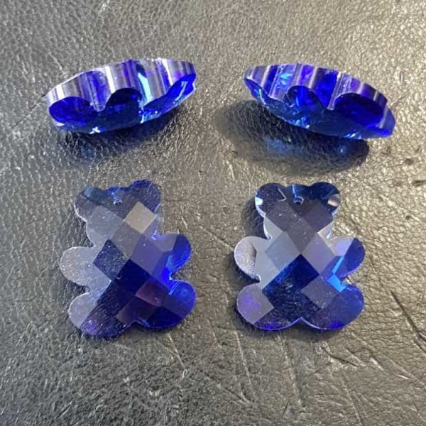 Pendente urso em vidro facetado N&deg;01-02