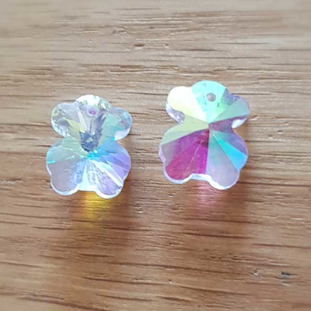 Pendente urso em vidro facetado N°02-01