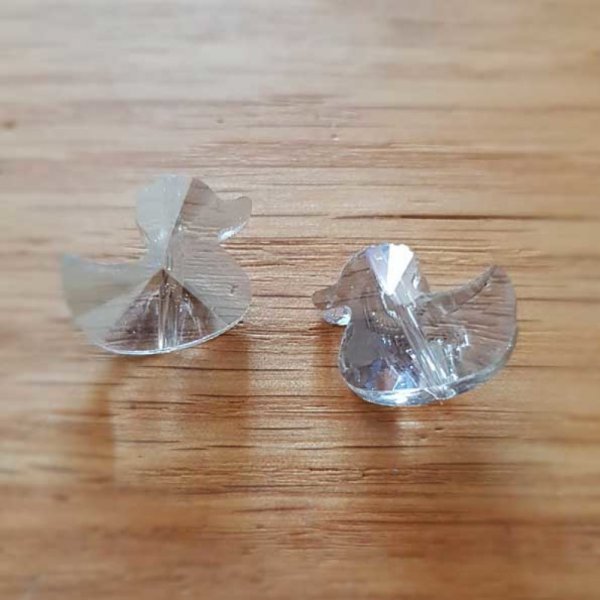 Pendente em vidro facetado pato N&deg;01-01