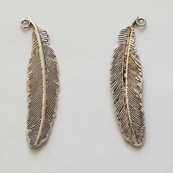 Breloque Plume N&deg;11 Argent