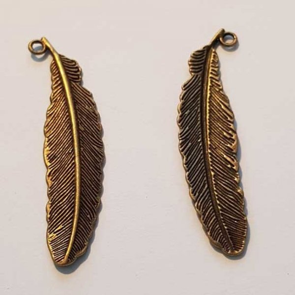 Breloque Plume N&deg;11 Bronze