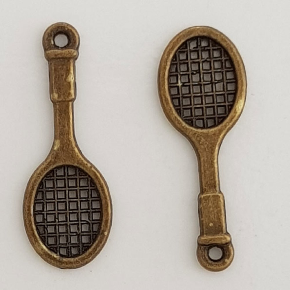 Charm Raquete de ténis Sport N°04 Bronze