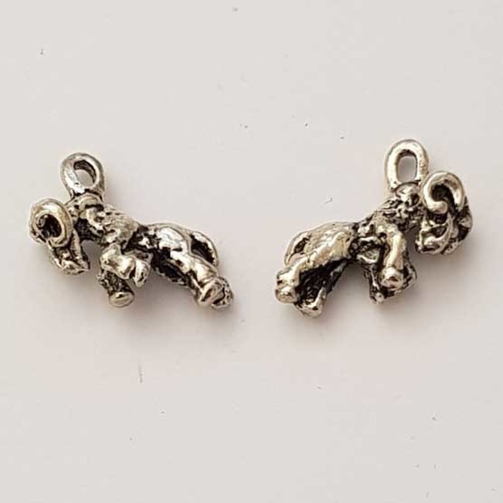 Pendente signo do zodíaco Carneiro Metal prateado N°01