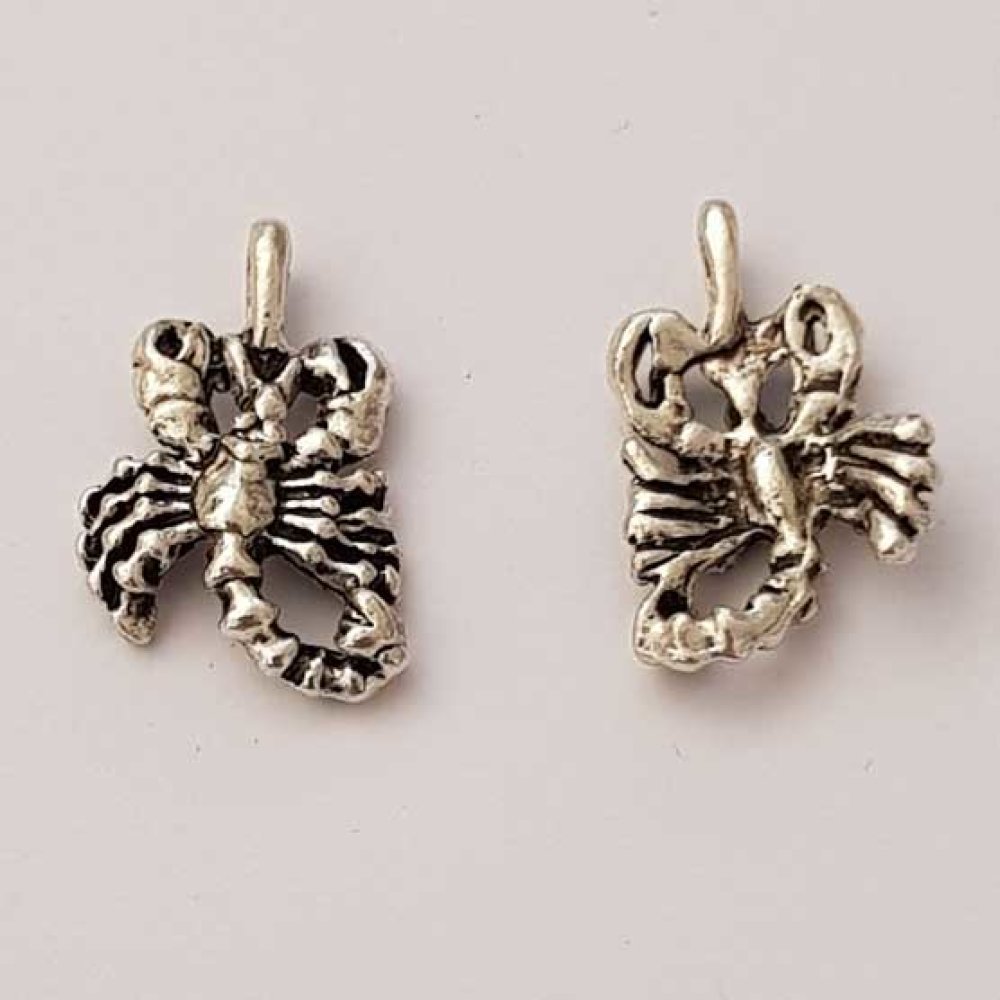 Pendente signo do zodíaco Escorpião Prata Metal N°01