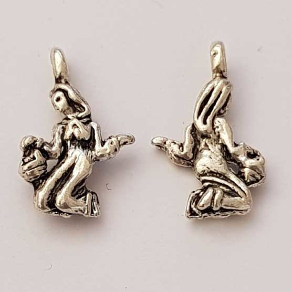 Pendente do signo do zodíaco Virgem em metal prateado N°01