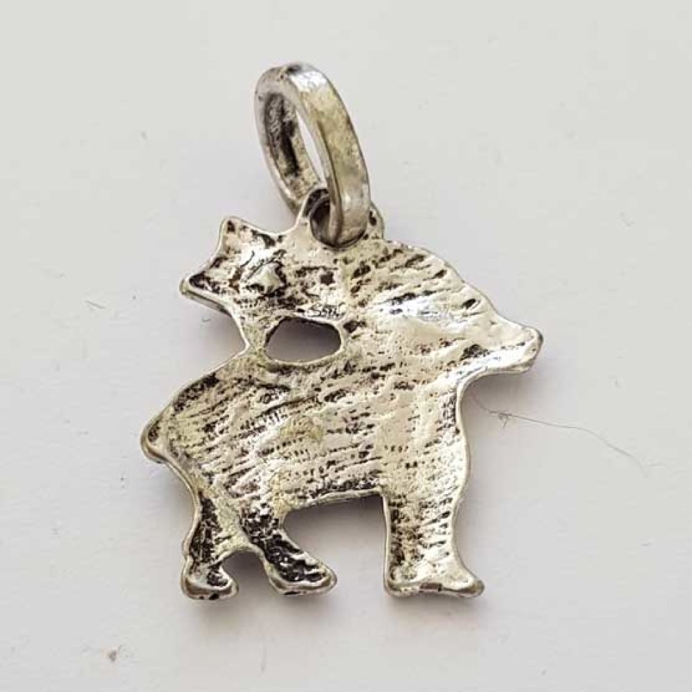 Pendente signo do zodíaco Carneiro Metal prateado N°03 com strass