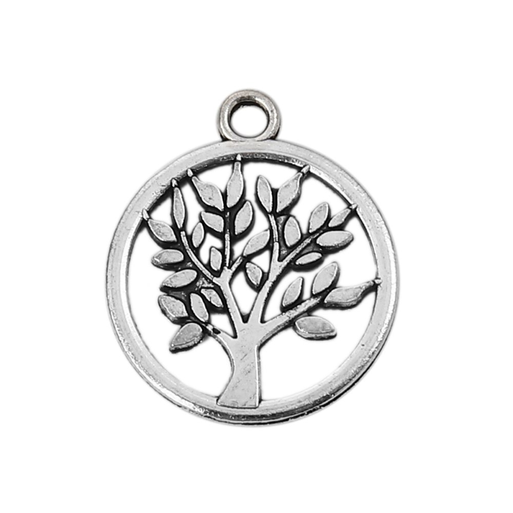 Pendente prateado da árvore da vida N°02