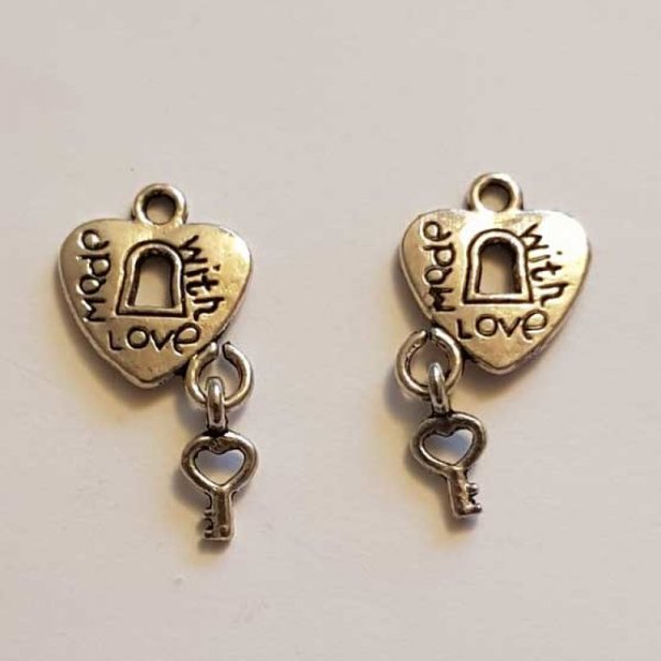 Breloque cadenas serrure N&deg;09 Argent