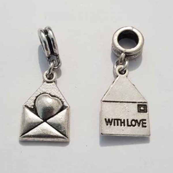 Breloque enveloppe N&deg;03-01 Argent