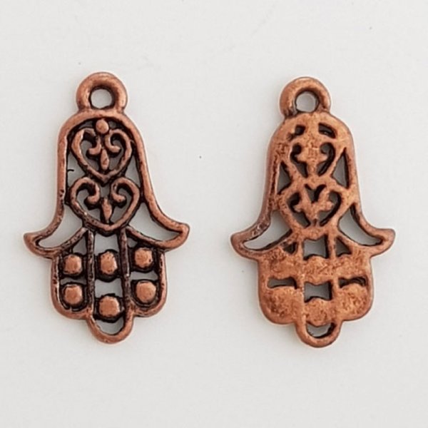 Amuleto de m&atilde;o Hamsa N&deg;02 Bronze