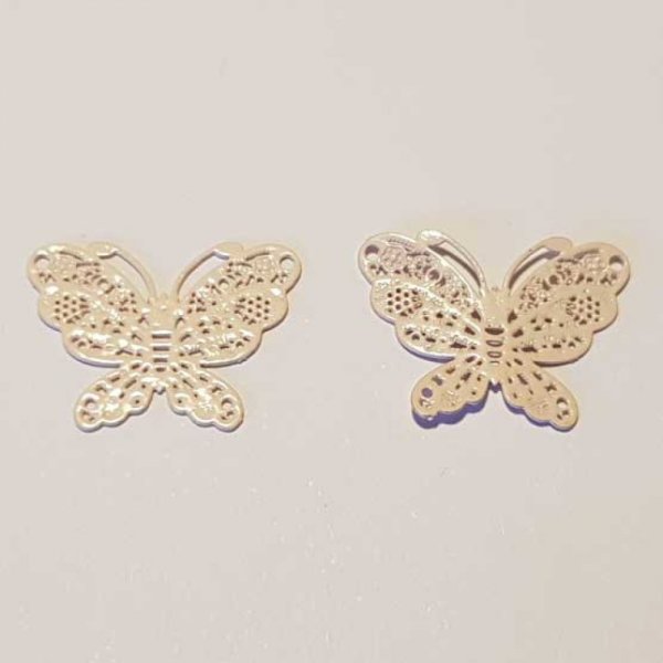 Breloque papillon N&deg;21 Rose Clair 15 x 20 mm