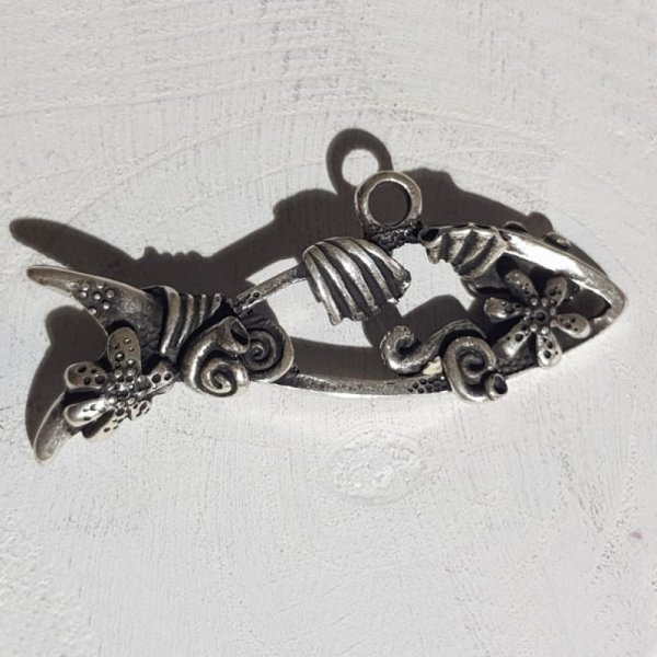 Breloque pendentif Argent en Zamac N&deg;004 Poisson