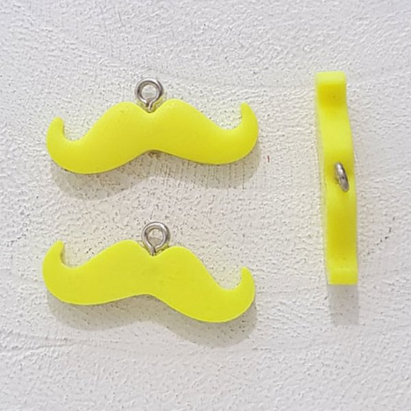 Pendente Moustache N&deg;10 Amarelo fluorescente