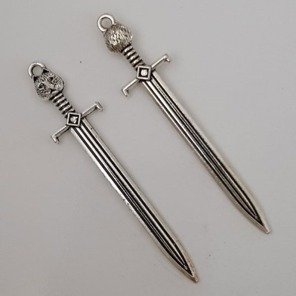 Charme Espada Machado de Guerra N&deg;02 Prata