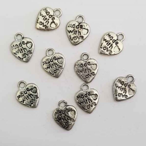 Amuletos cora&ccedil;&atilde;o N&deg;10 x 10