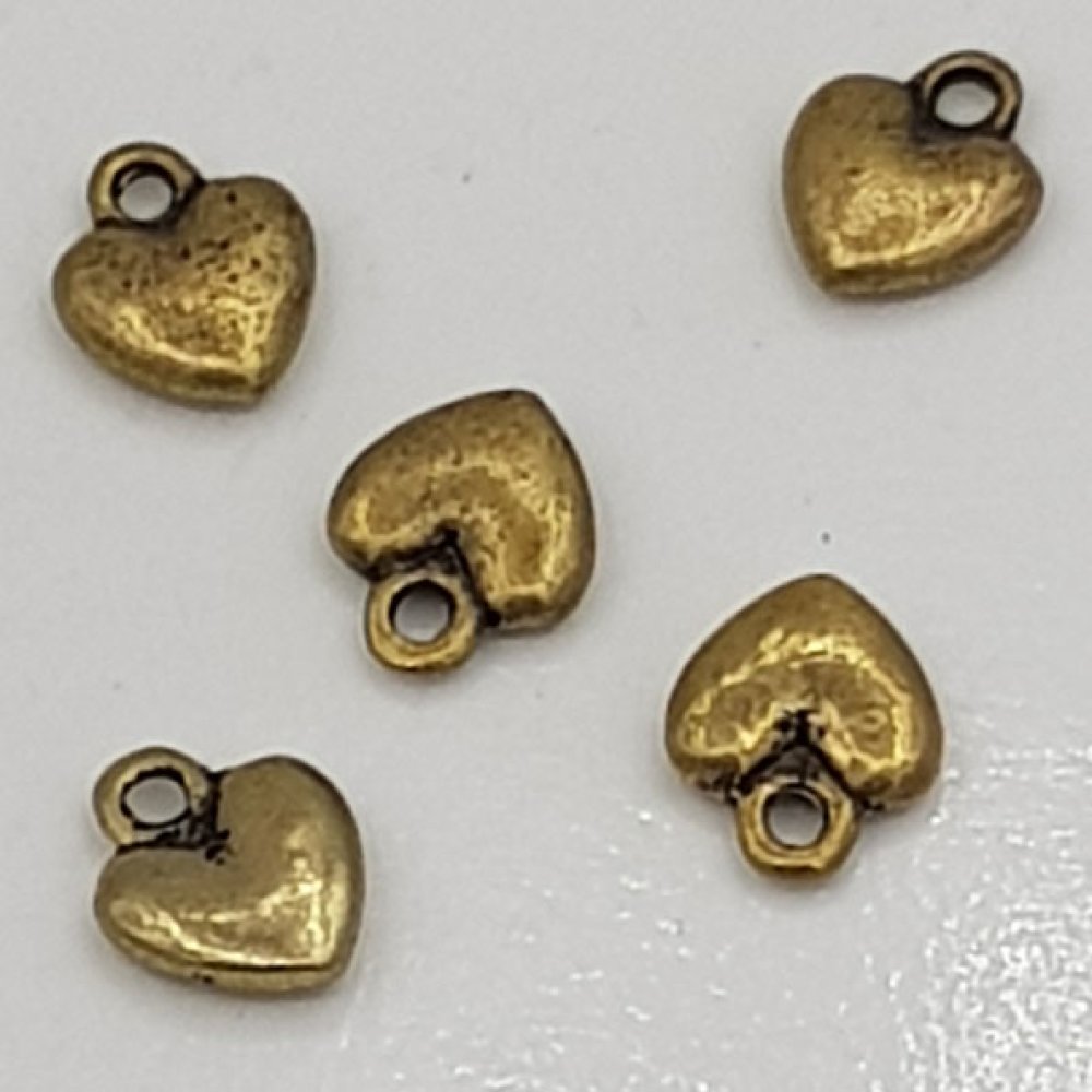 Amuletos em forma de coração N°38 Bronze