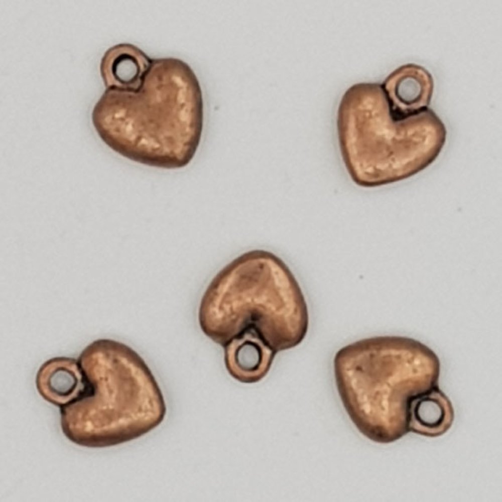 Amuletos em forma de coração N°38 Cobre
