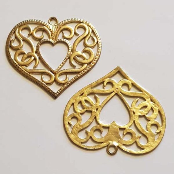 Breloques C&oelig;ur N&deg;48 Dor&eacute;