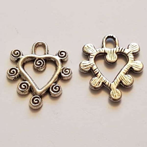 Breloques C&oelig;ur N&deg;57 Argent