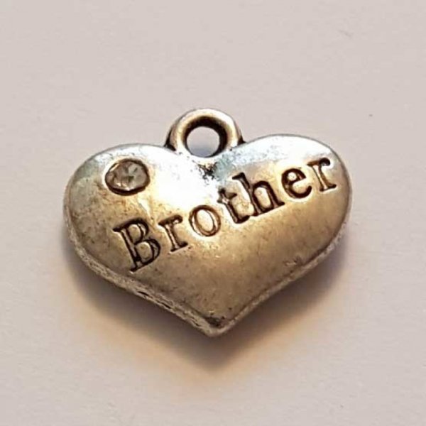 Breloques C&oelig;ur N&deg;77 Argent et Strass