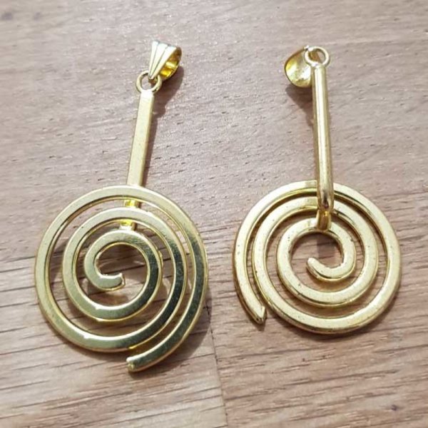 Cabide em espiral GM dourado