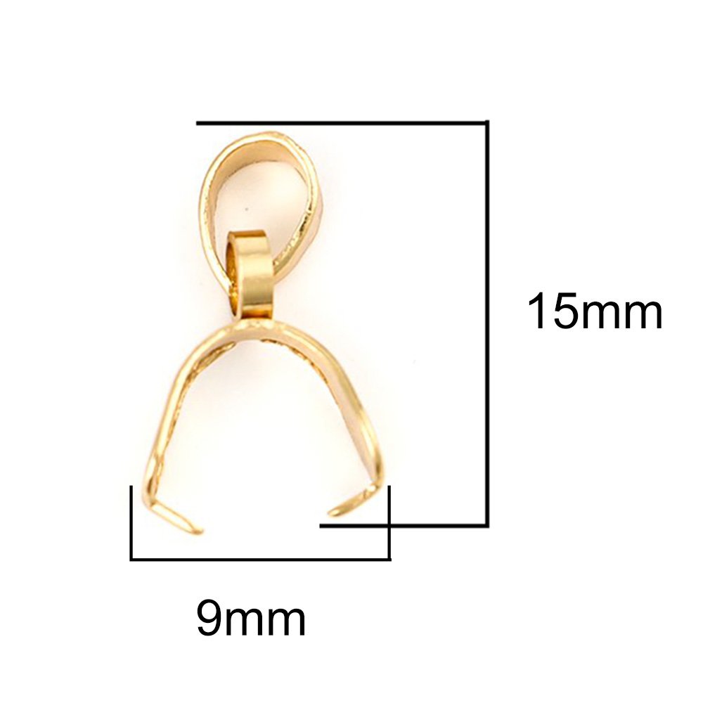 Fecho de aço inoxidável 3 x 15 mm dourado