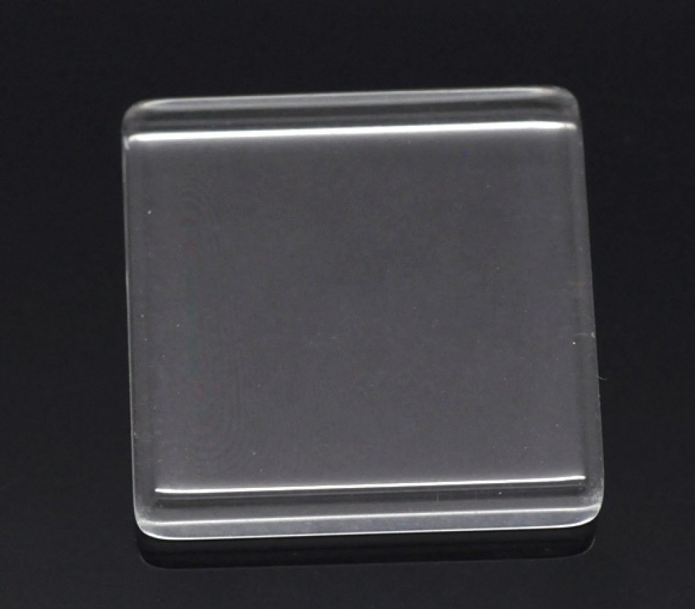 Cabochão quadrado 25 x 25 mm em vidro mosaico transparente N°29