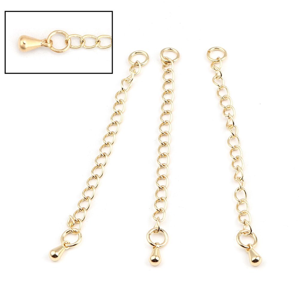 Bracelete de cobre banhado a ouro Corrente de extensão de colar