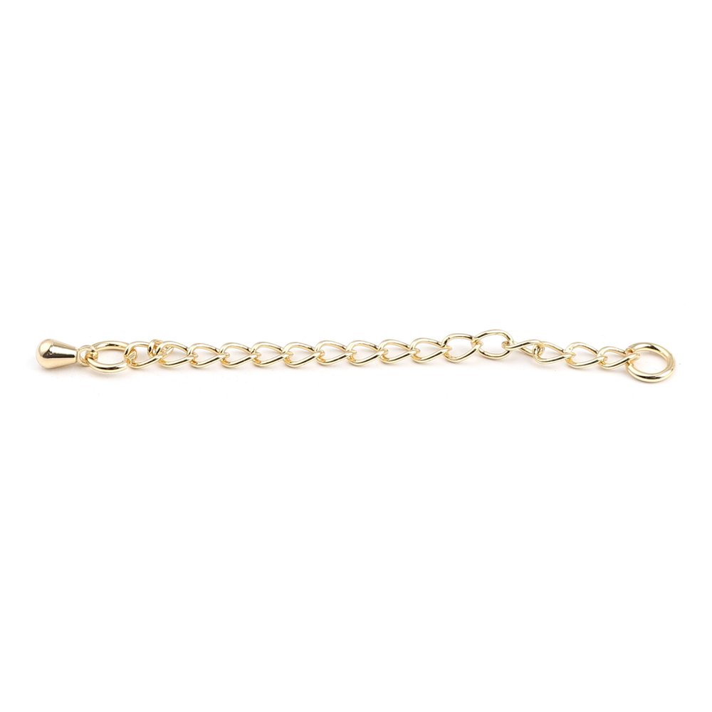 Bracelete de cobre banhado a ouro Corrente de extensão de colar