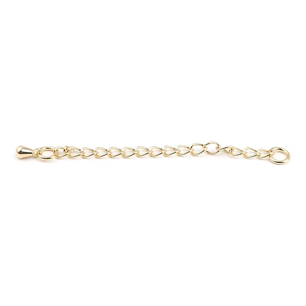 Bracelete de cobre banhado a ouro Corrente de extensão de colar