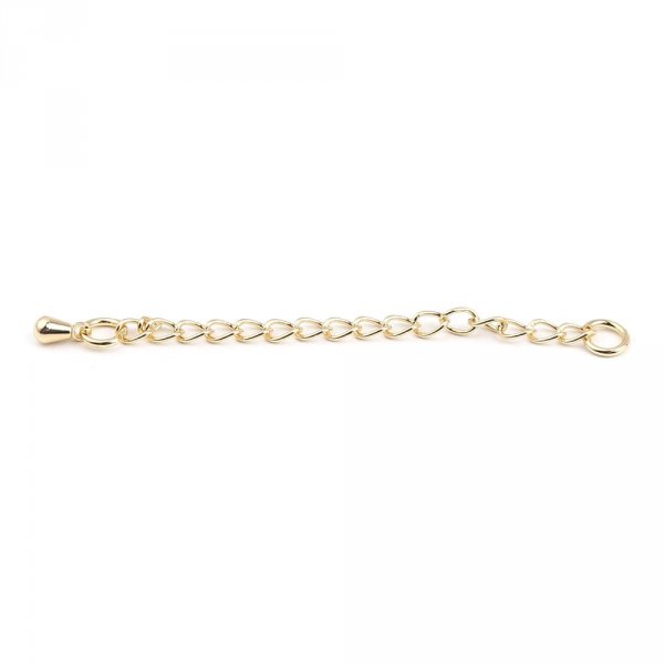 Bracelete de cobre banhado a ouro Corrente de extens&atilde;o de colar