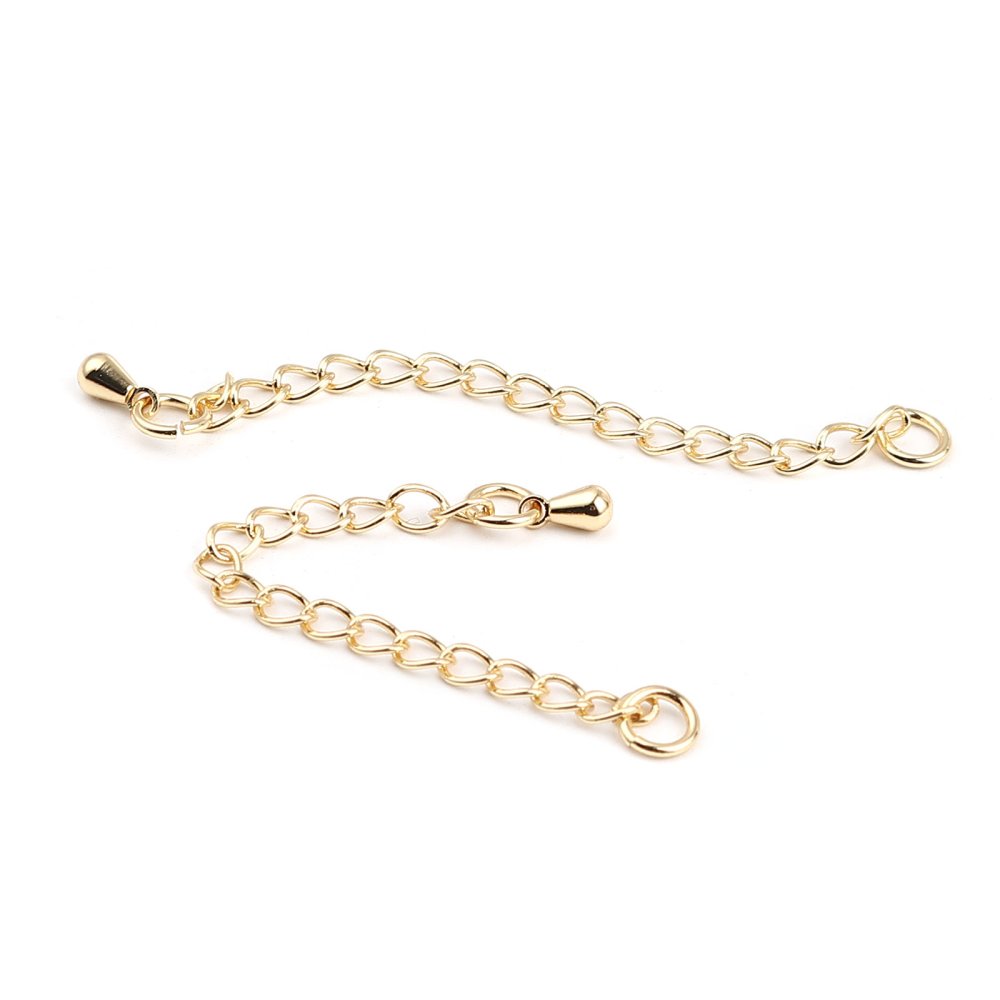 Bracelete de cobre banhado a ouro Corrente de extensão de colar